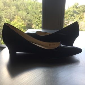 Cole Haan black patent wedges
